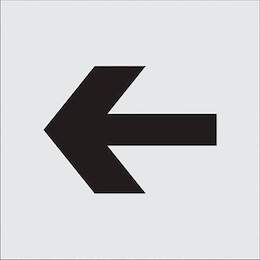 1201851 - T&uuml;rschild selbstkl.75x75mm Edelst.Optik,Symb.Pfeil,1Stk.