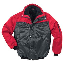 1204272 - Pilotjacke Icon 100809 grau/rot