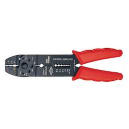 1087184 - Crimpzange 215mm br&uuml;niert Griffe m. Kunststoff-H&uuml;llen