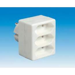 1173452 - Euro-3fach Stecker wei&szlig;