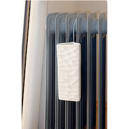 1246380 - Keramik-Verdunster m. Relief wei&szlig;, 8x4,5x20,7 cm