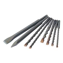 1085773 - Hammerbohr- u. Mei&szlig;elset SDS-plus in Schiebebox 8tlg.
