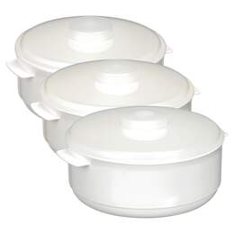 1238022 - Mikrowellensch&uuml;sselset 6tlg wei&szlig; 0,5+1+2l