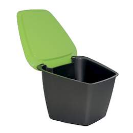 1246607 - Bio-Tischm&uuml;lleimer anthrazit/ lime-gr&uuml;n mit Klappdeckel