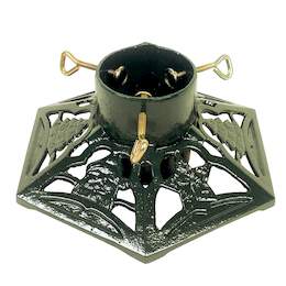 1054867 - Christbaumst&auml;nder Gusseisen gr&uuml;n lackiert DM 36cm/Sechseck