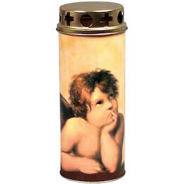 1190392 - &Ouml;kolicht "Engel" gro&szlig; m. Golddeckel DM 6,5cm H 16cm