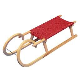 1190464 - Holzrodel 110cm rot, gr&uuml;n sortiert