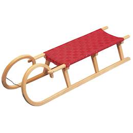 1190465 - Holzrodel 125cm rot, gr&uuml;n sortiert