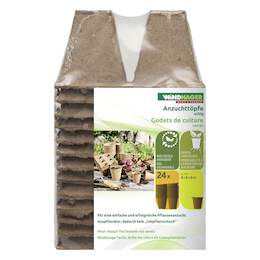 1234064 - Anzuchtt&ouml;pfe 6cm eckig 24 Stk./ Pkg.