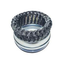 1247608 - Topfb&uuml;rste gezopft M14 DM100mm Stahldraht 0,50mm