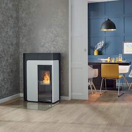 1255657 - Pelletofen HSP 8 Volterra schwarz/Front wei&szlig;