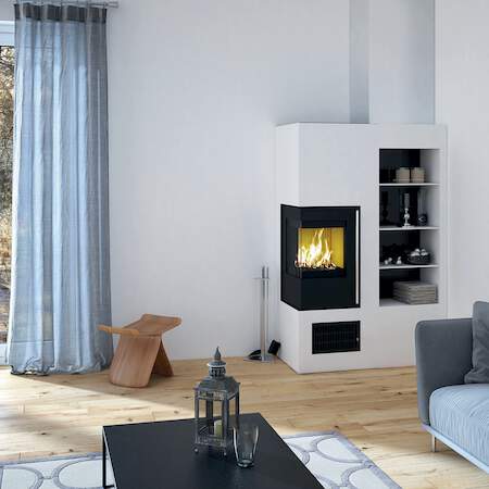 1256550 - Kaminbausatz Aracar Compact links, Stahl schwarz