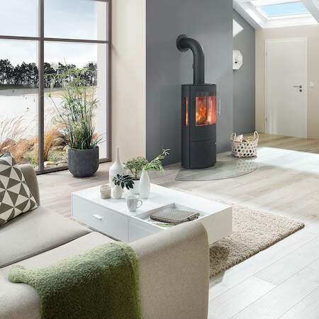 1256568 - Kaminofen Draco Stahlt&uuml;r Stahl schwarz