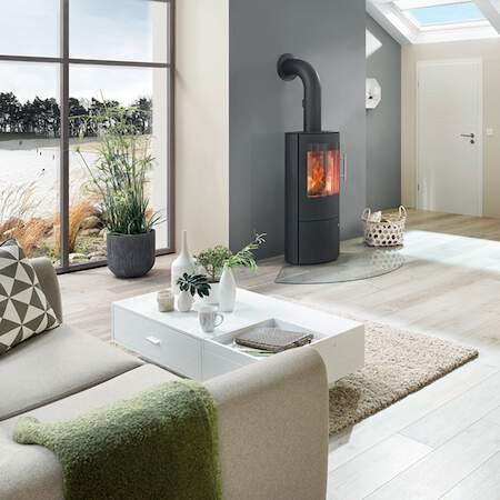 1256570 - Kaminofen Draco M Stahlt&uuml;r Stahl schwarz