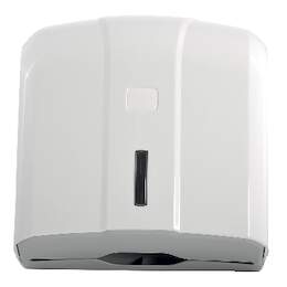 1257682 - Falthandtuch-Spender wei&szlig; Kunststoff, f&uuml;r C u. ZZ/V-Falz