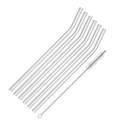 1257833 - Trinkhalme Glas transparent gebogen