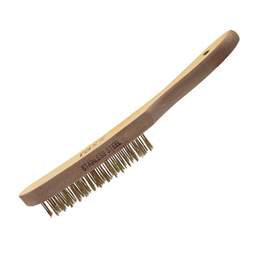 1247624 - Handstielb&uuml;rste mit Holzgriff Messing gew.