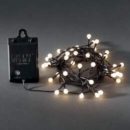 1256953 - LED Globelichterkette m. Timer 40 warmwei&szlig;e Dioden, au&szlig;en