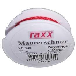 1261524 - Maurerschnur PP-geflochten rot gr&uuml;n 1,0mmx20m