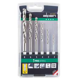 1131039 - Spiralbohrerset ATM6 HSS 6tlg. 6-kant DM 2,0-8,0mm