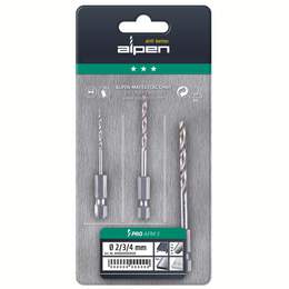 1131040 - Spiralbohrerset APM3 HSS 3tlg. 6-kant DM 2 3 4mm