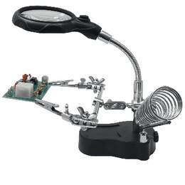 1262913 - L&ouml;thilfe Helping Hand m. LED u. Lupe, inkl. 3 Batterien