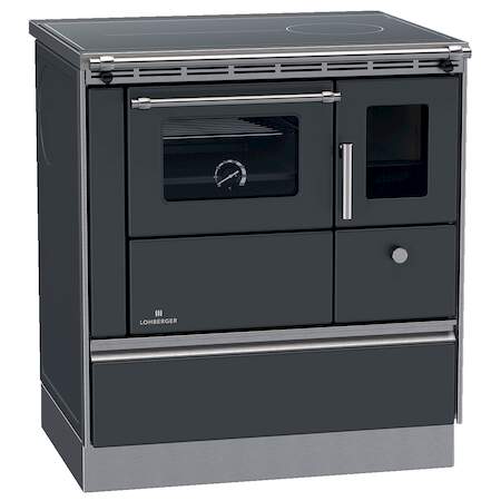 1263103 - Festbrennstoffherd REGA 75 re schwarz-grau matt