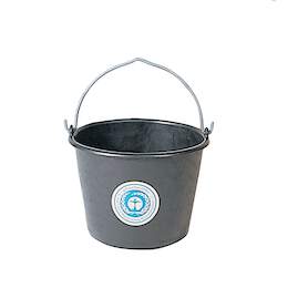 1021013 - Baueimer schwarz 20l DM 35,5cm H&ouml;he 26,5cm m. Nasenb&uuml;gel