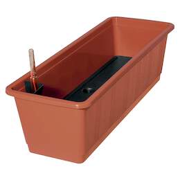 1273643 - Bew&auml;sserungs-Blumenkasten 60cm Aqua Green plus terracotta