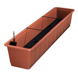 1273651 - Bew&auml;sserungs-Blumenkast. 100cm Aqua Green plus terracotta