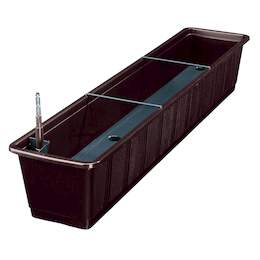 1273652 - Bew&auml;sserungs-Blumenkast. 100cm Aqua Green plus braun