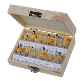 1203524 - Fr&auml;sersatz HM in Holzkassette 12tlg. Schaft 8mm