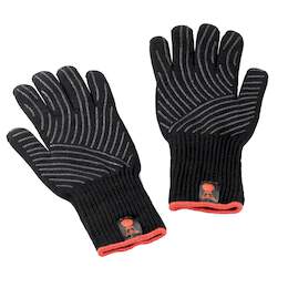 1206789 - Grillhandschuh-Set (S/M) mit Silikon-Grifffl&auml;chen, schwarz