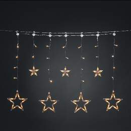 1276257 - LED Lichtervorhang 7 Sterne 77 bern .Dio 4,5V&nbsp;Au&szlig;entrafo