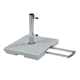 1214426 - Schirmst&auml;nder Trolley 40kg granit, m. Zuggriff, 2 Rollen
