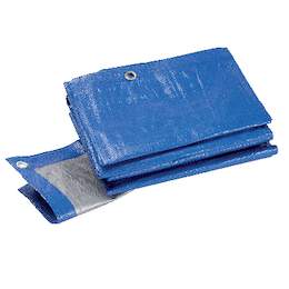 1076350 - Industrieplane mit &Ouml;sen 180g Terra blau/grau