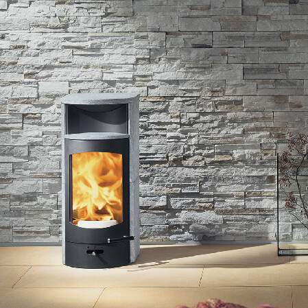 1239636 - Kaminofen Flok mit Speckstein Mantel, inkl. WHF Speckstein