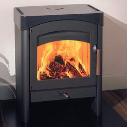 1239644 - Kaminofen Pallas Stahlmantel inkl. Gu&szlig;deckel m. Kochplatten