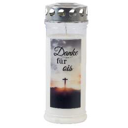 1286477 - Gedenk-Kerze gro&szlig; "Danke f&uuml;r ois"