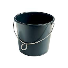 1166368 - Baueimer 12l m. Ringb&uuml;gel schwarz, H 26cm, DM 28cm