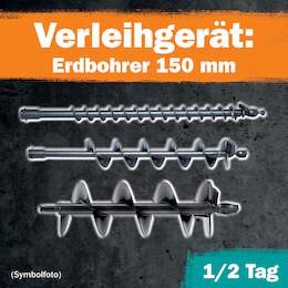 1288653 - Erdbohrer 150mm 1/2 Tag Leihdauer